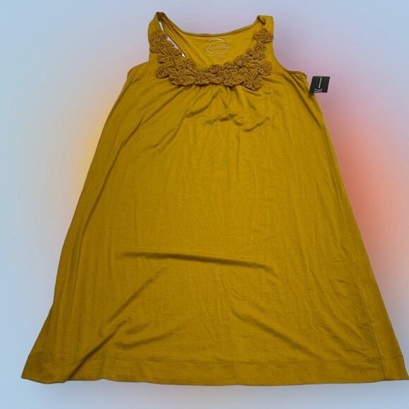 INC Women’s Medium Solid Gold Lightweight Dress - Picture 1 of 3